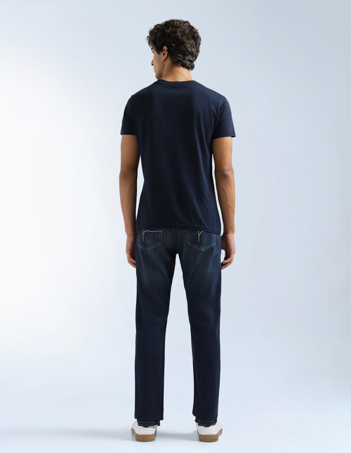 Image of FLYING MACHINE Straight Fit Men Blue Jeans