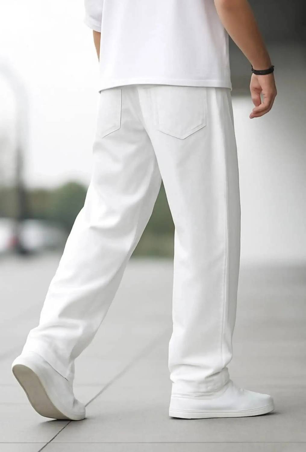 Denim Life Loose Fit Men White Jeans - Image 4