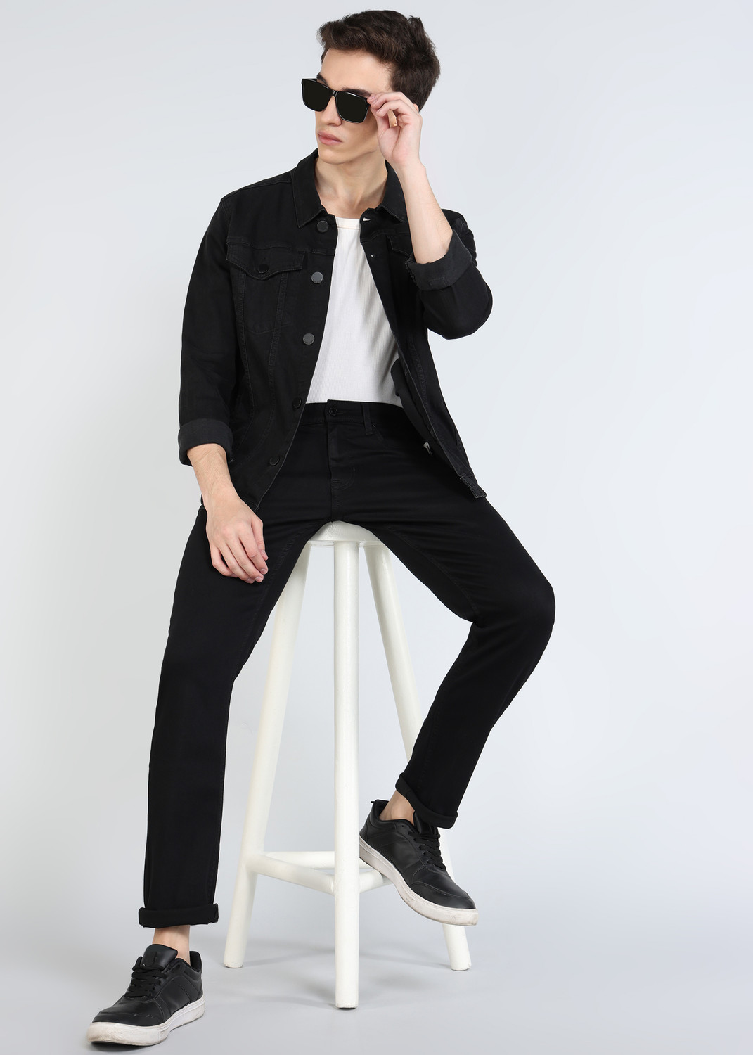 Image of U.S. Polo Assn. Denim Co. Tapered Fit Men Black Jeans