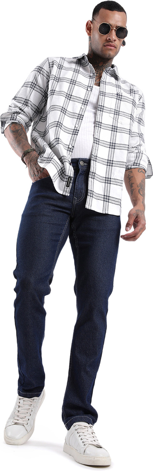 Image of WROGN Slim Men Blue Jeans