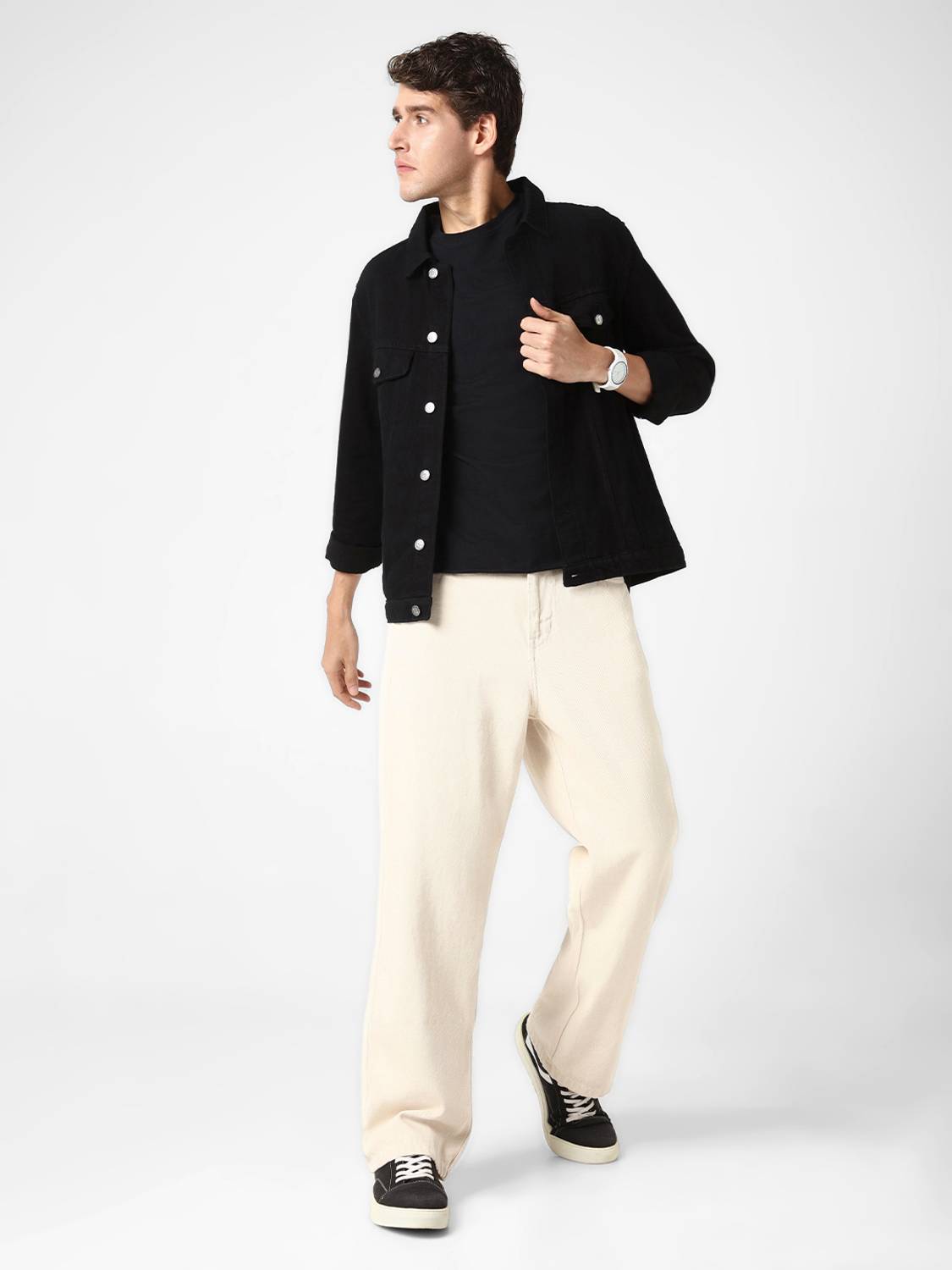 Urbano Fashion Loose Fit Men Beige Jeans - Image 4