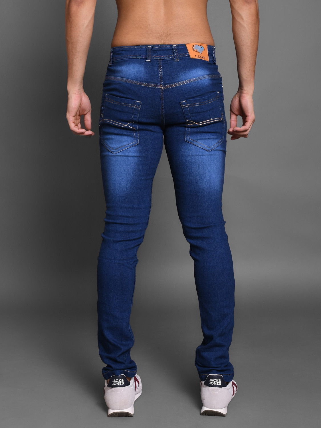 Image of Lzard Regular Men Dark Blue Jeans