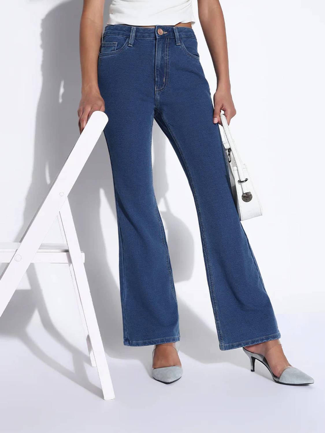 ADBUCKS Boot-Leg Women Blue Jeans