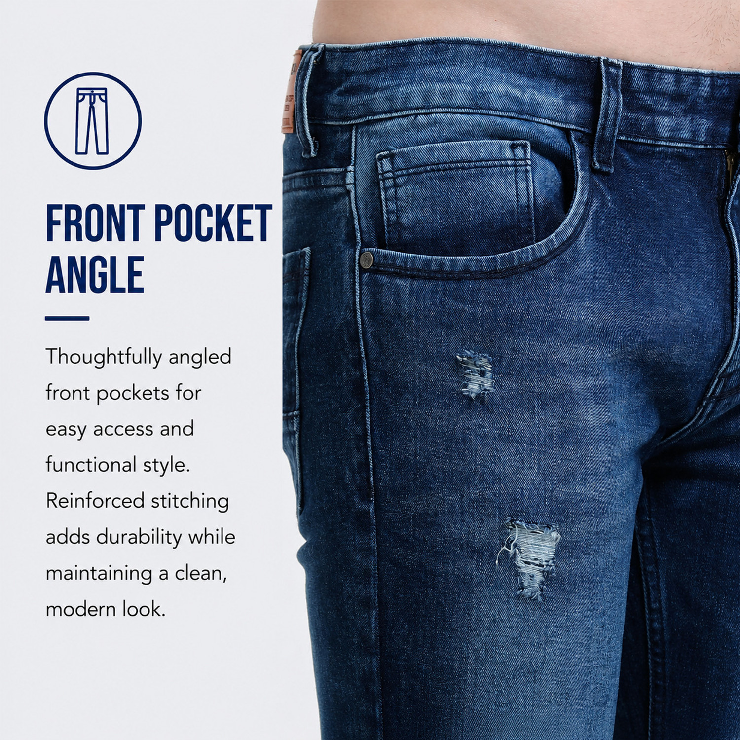 Image of USD Skinny Men Blue Jeans