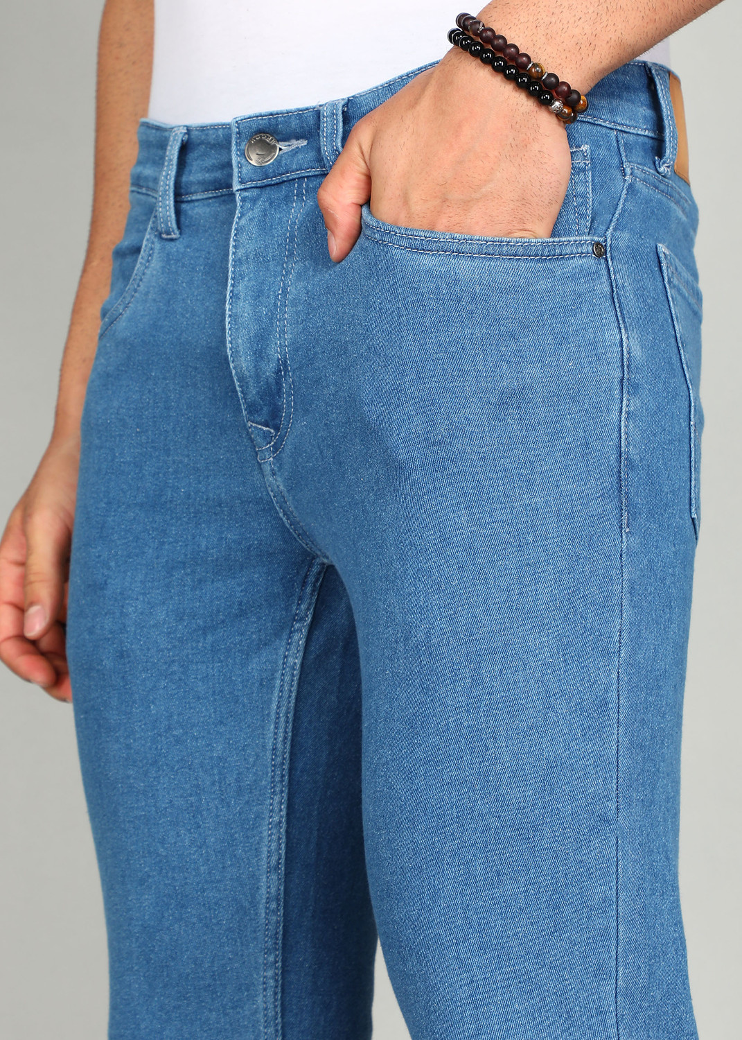 Image of WROGN Slim Men Blue Jeans