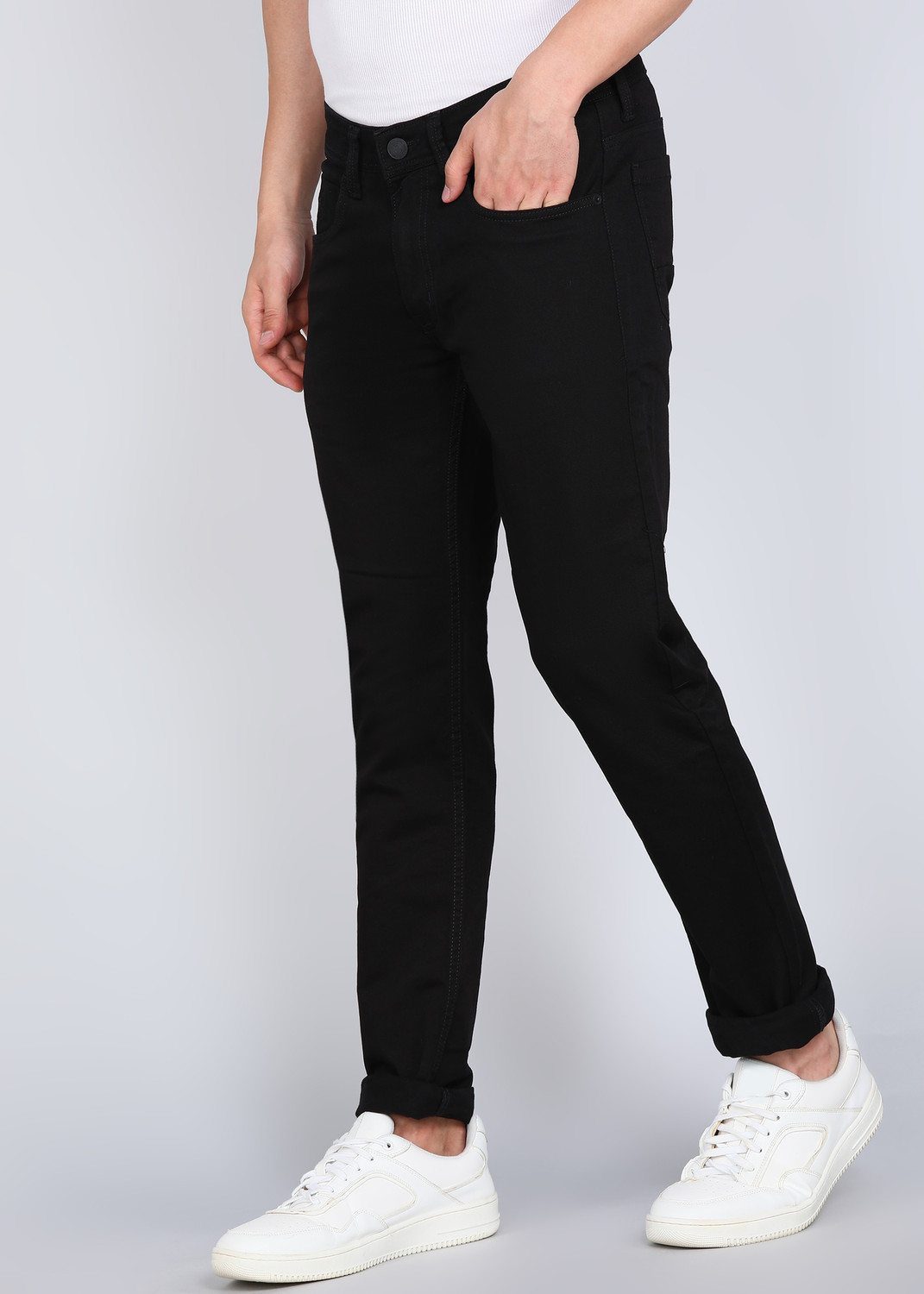 Image of PETER ENGLAND Regular Men Black Jeans