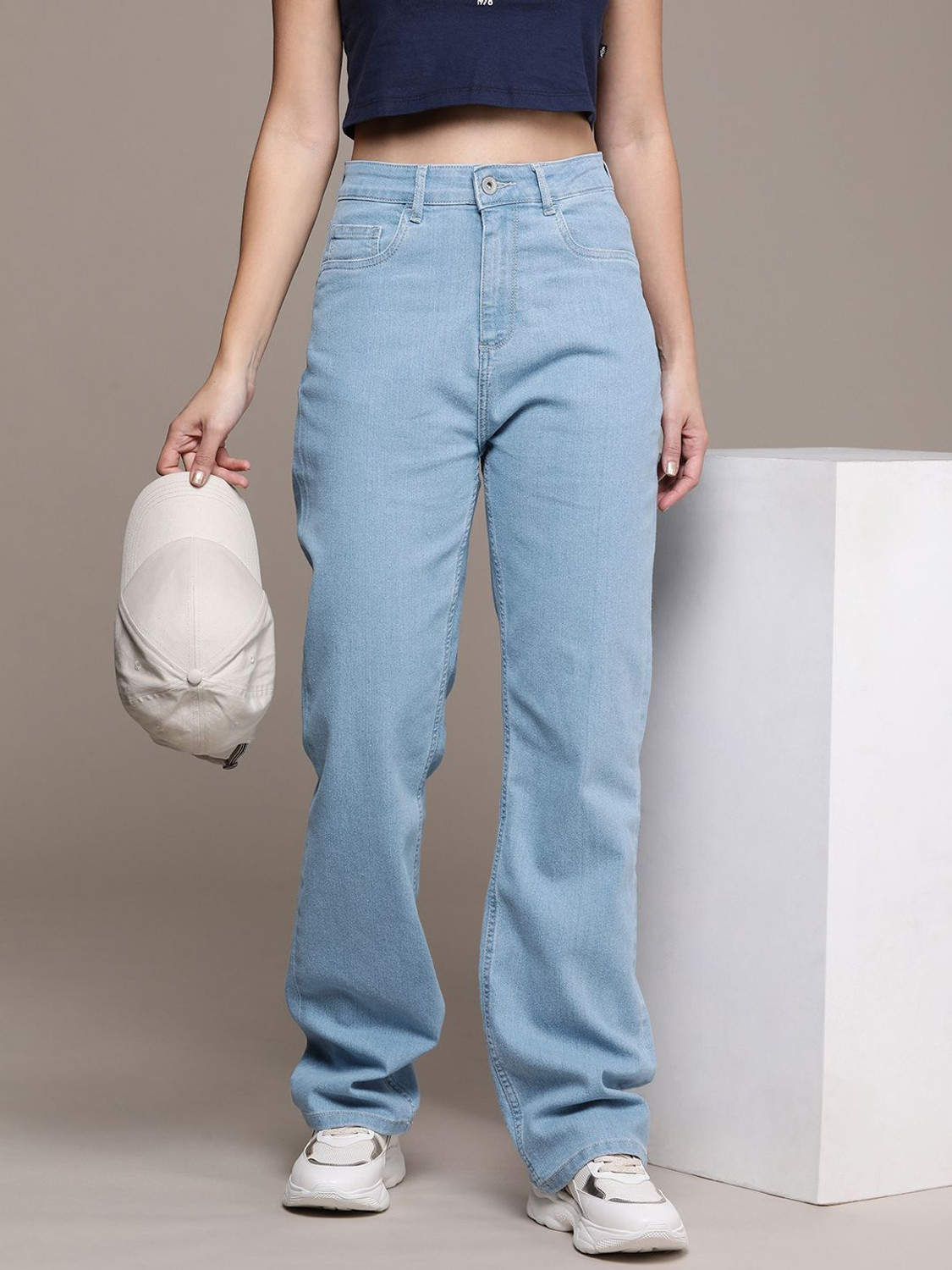 Image of Roadster Straight Fit Women Blue Jeans