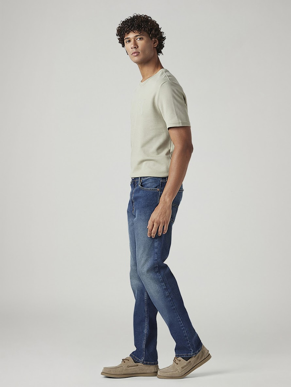 Image of LEVI'S Men Straight Fit Mid Rise Dark Blue Jeans