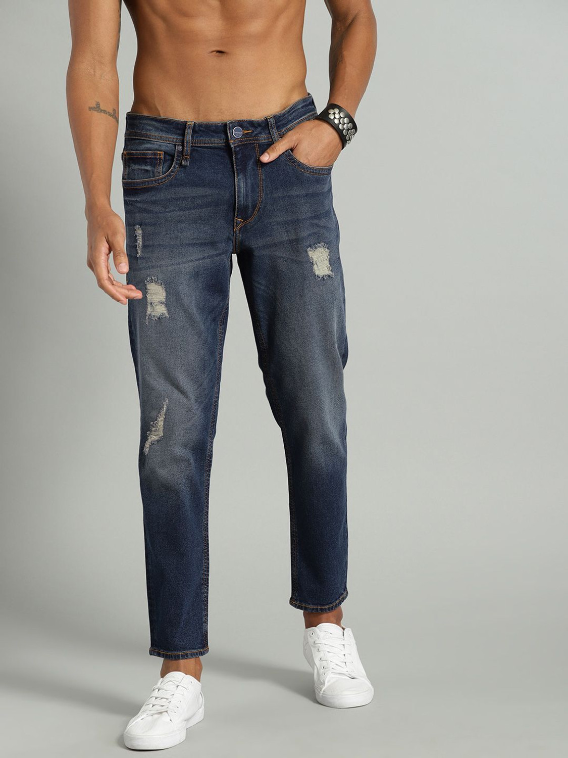 Image of Roadster Regular Men Dark Blue Jeans