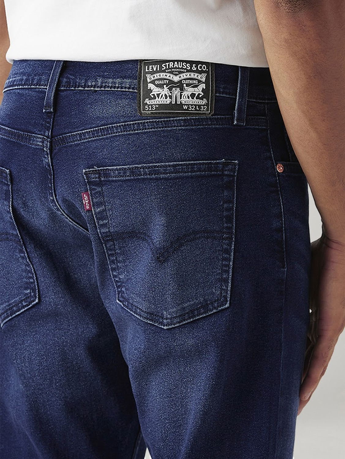 Image of LEVI'S Straight Fit Men Dark Blue Jeans