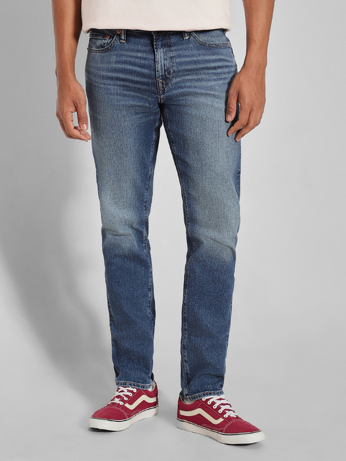 Image of American Eagle Outfitters Skinny Men Dark Blue Jeans