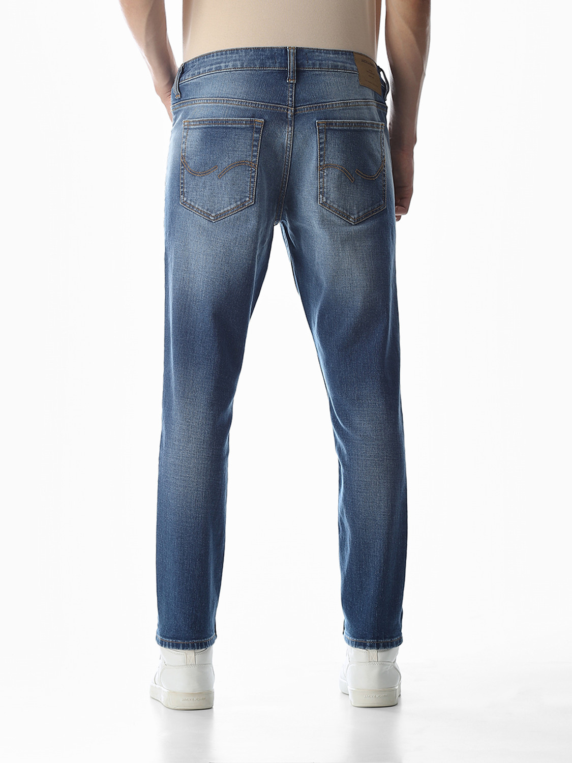 Image of JACK & JONES Slim Men Blue Jeans