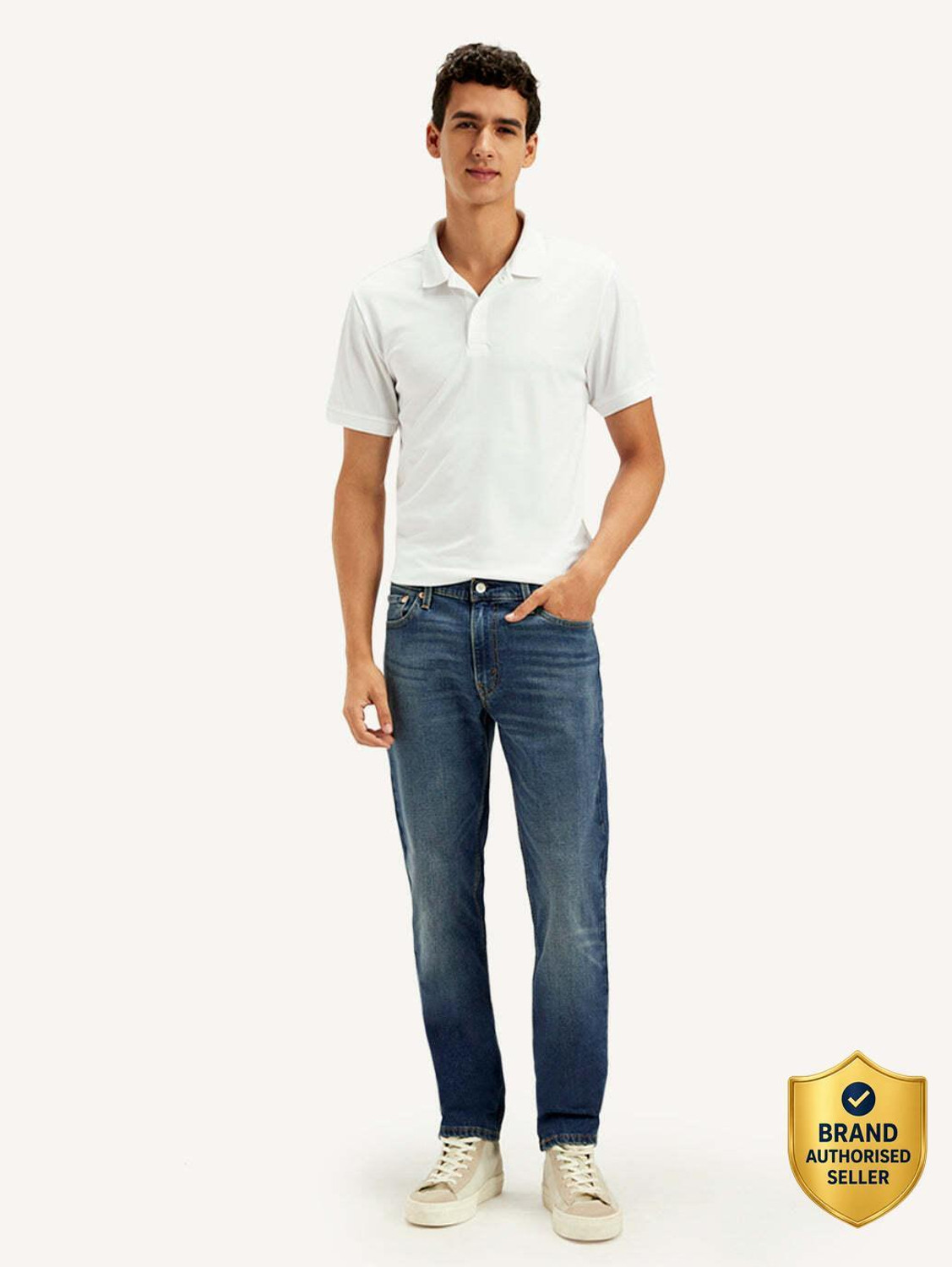 Image of LEVI'S Men Slim Mid Rise Blue Jeans