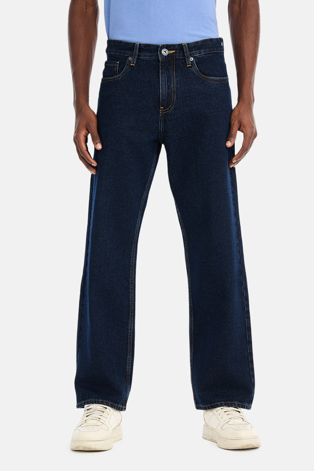 Image of Snitch Straight Fit Men Dark Blue Jeans