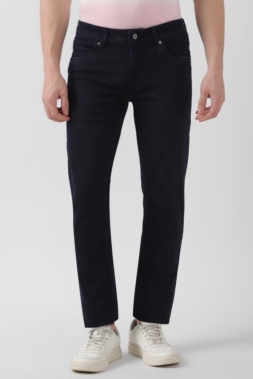 Image of PETER ENGLAND Tapered Fit Men Dark Blue Jeans