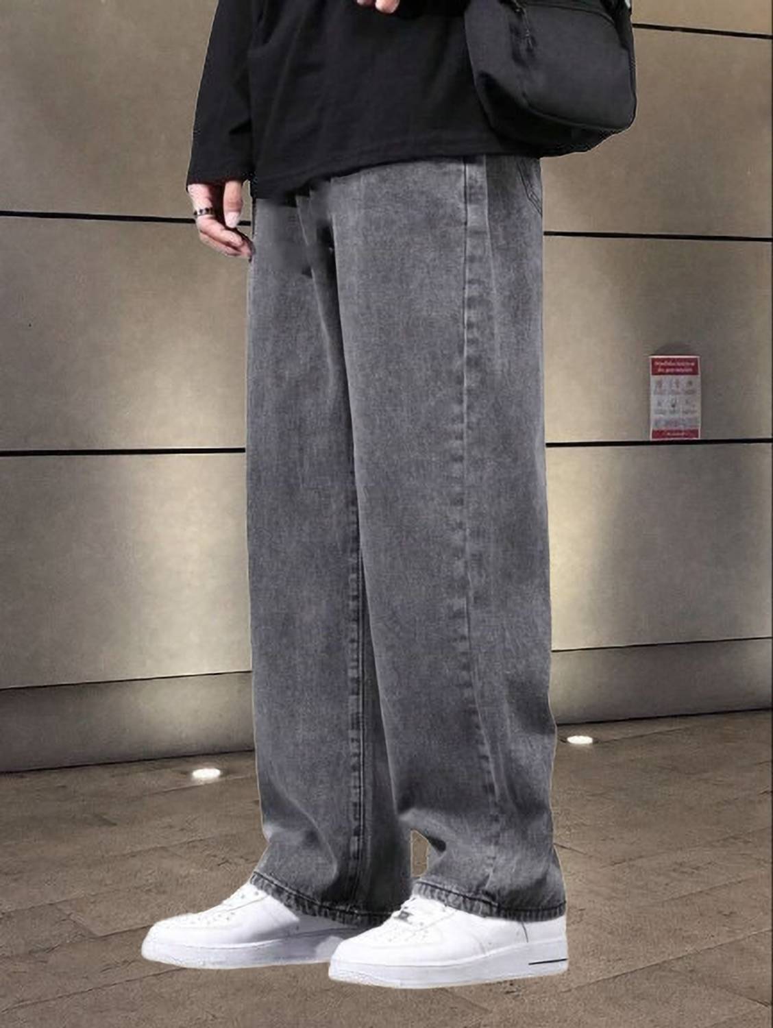 StarForWell Straight Fit Men Grey Jeans - Image 2