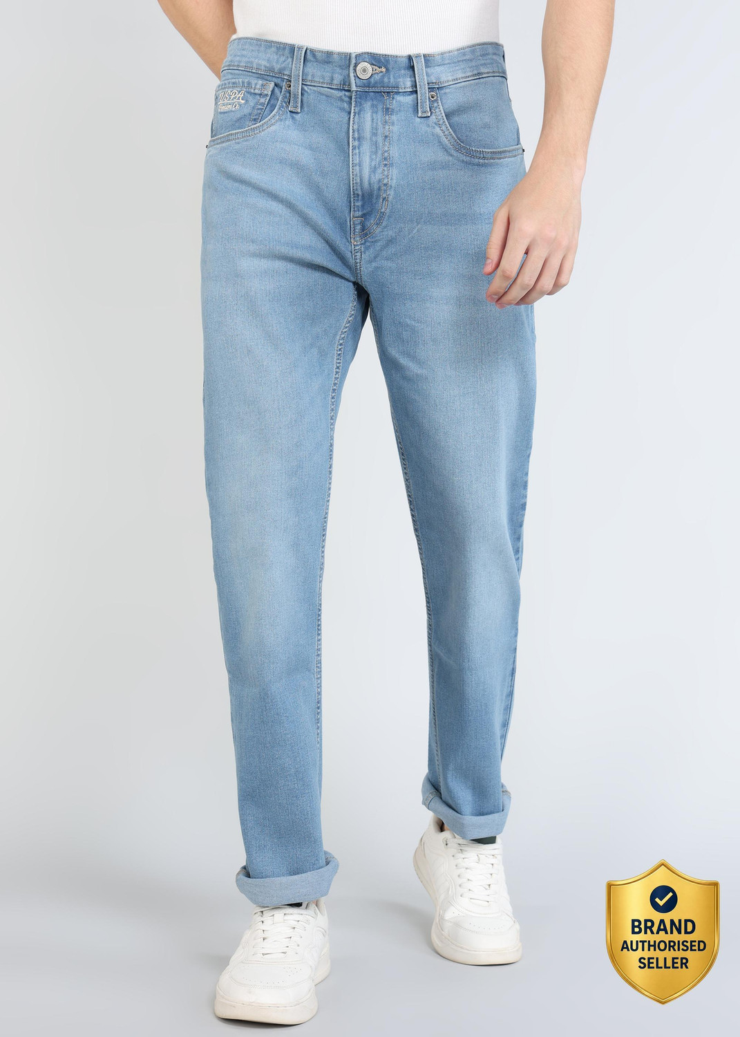 Image of U.S. Polo Assn. Denim Co. Straight Fit Men Blue Jeans