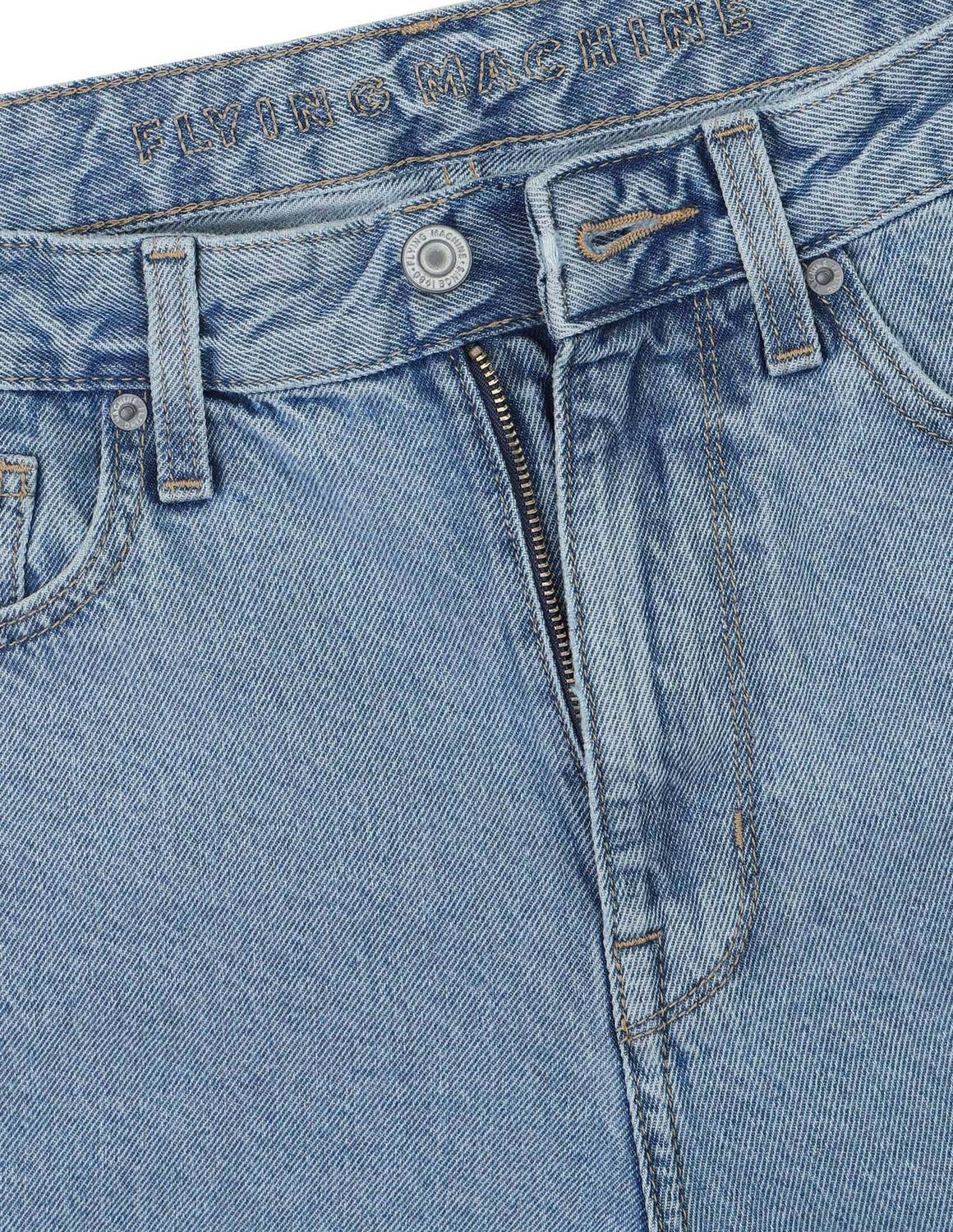 FLYING MACHINE Loose Fit Blue Jeans - Image 4