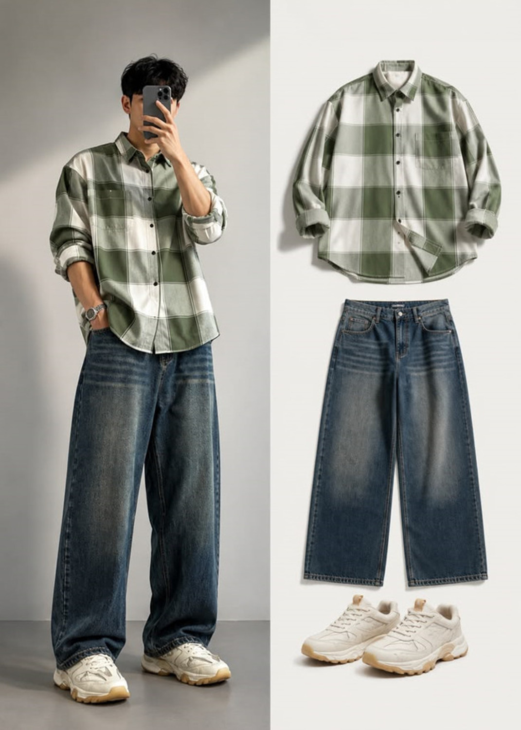 Image of B4U Baggy Fit Men Blue Jeans