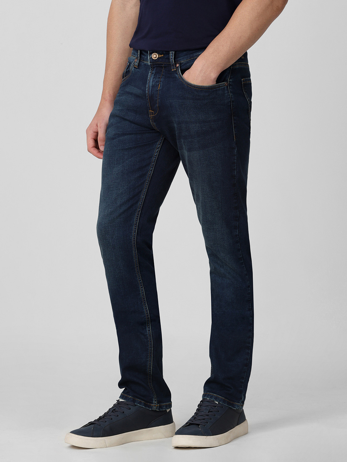 Image of MUFTI Straight Fit Men Dark Green Jeans