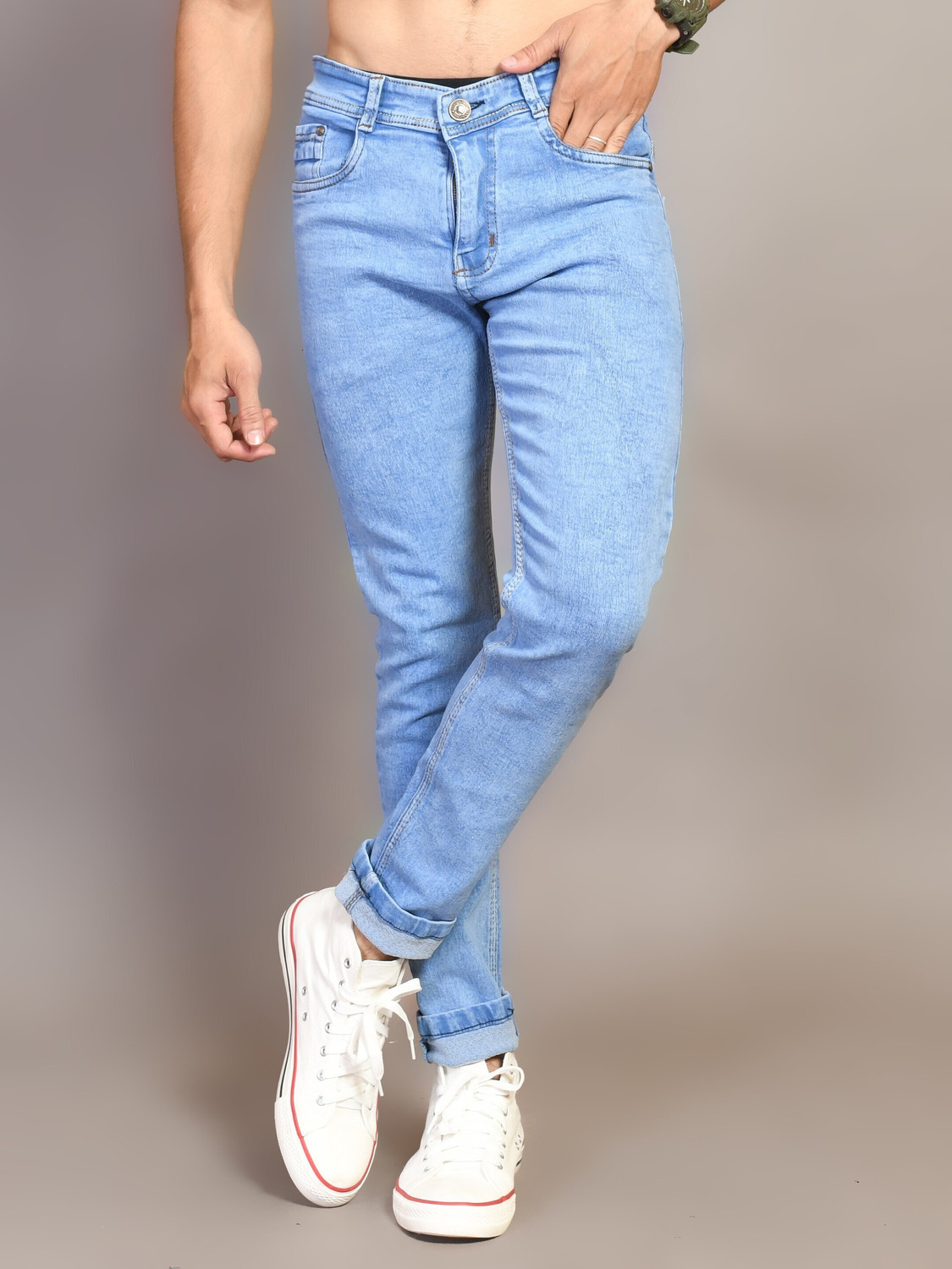Image of Lzard Regular Men Light Blue Jeans