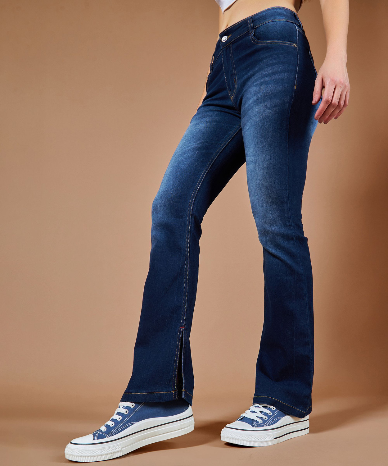 Image of DOLCE CRUDO Boot-Leg Women Blue Jeans