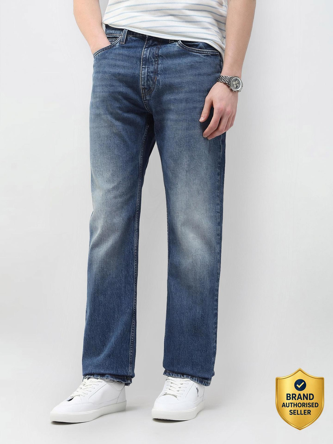 Image of U.S. Polo Assn. Denim Co. Boot-Leg Men Blue Jeans