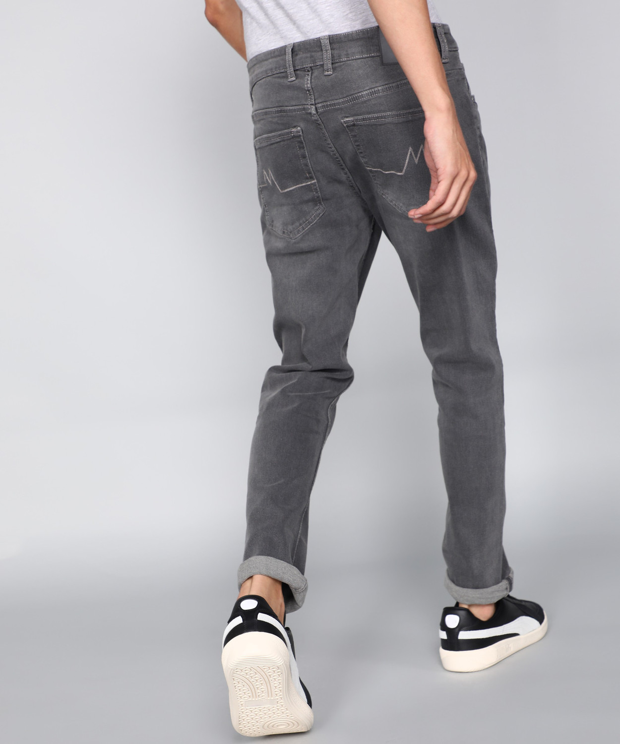 Image of METRONAUT by Flipkart Slim Men Grey Jeans