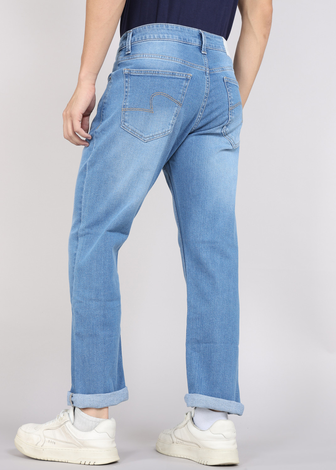 Image of Spykar Regular Men Blue Jeans