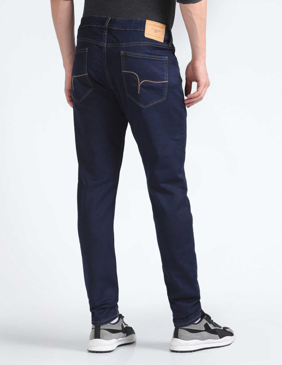Image of FLYING MACHINE Skinny Men Blue Jeans