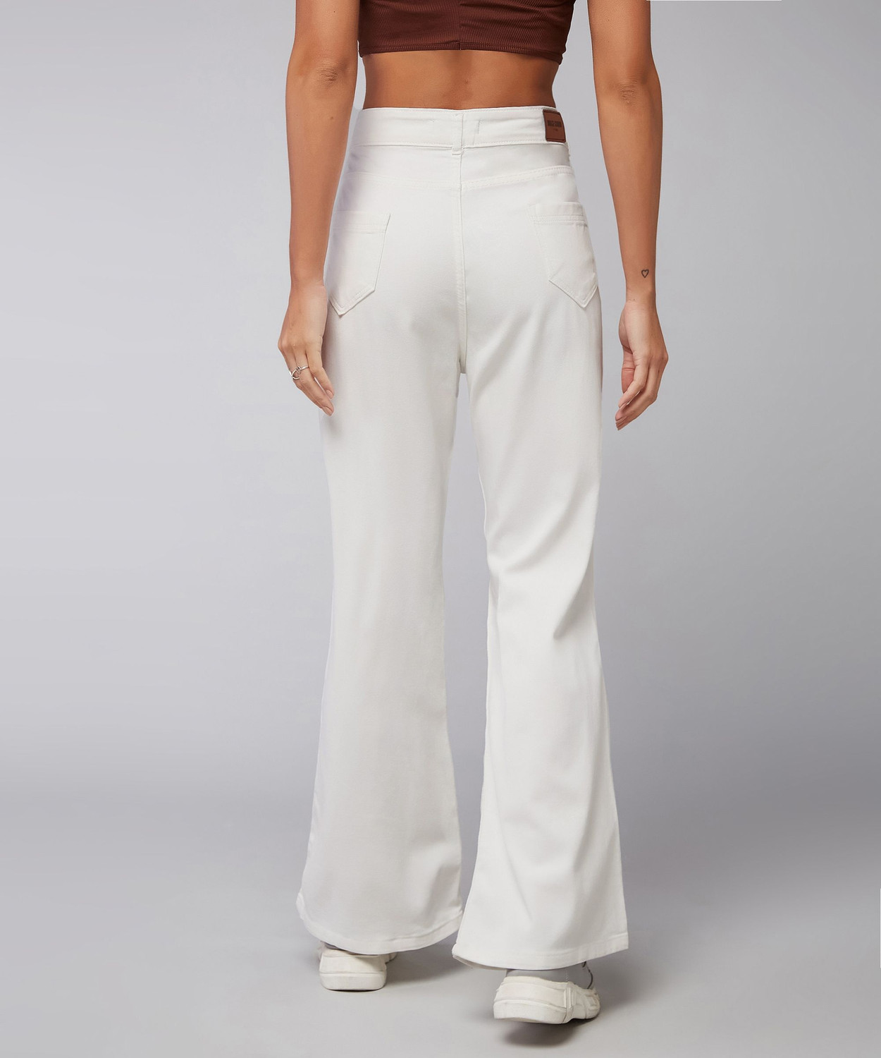 Image of DOLCE CRUDO Boot-Leg Women White Jeans