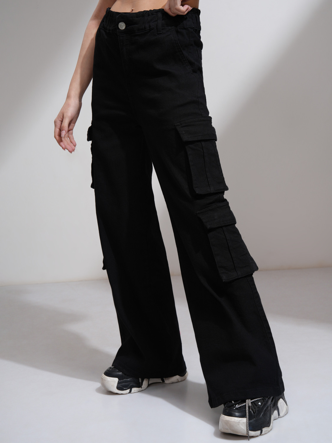 Image of Tokyo Talkies Straight Fit Women Black Jeans