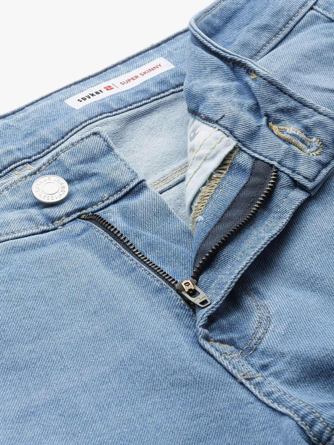 Image of Spykar Slim Men Light Blue Jeans
