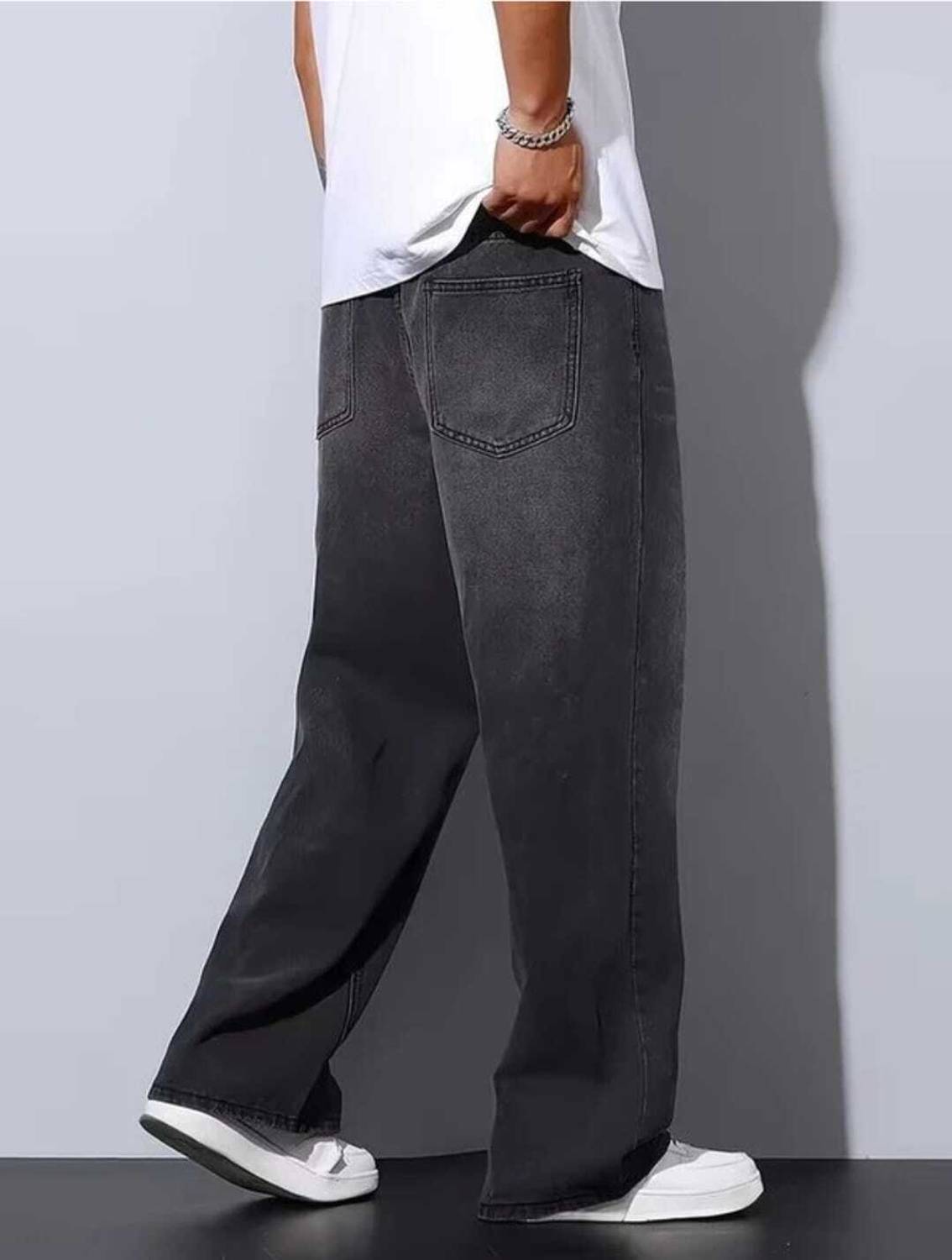 RKDENIM Straight Fit Men Dark Grey Jeans - Image 3