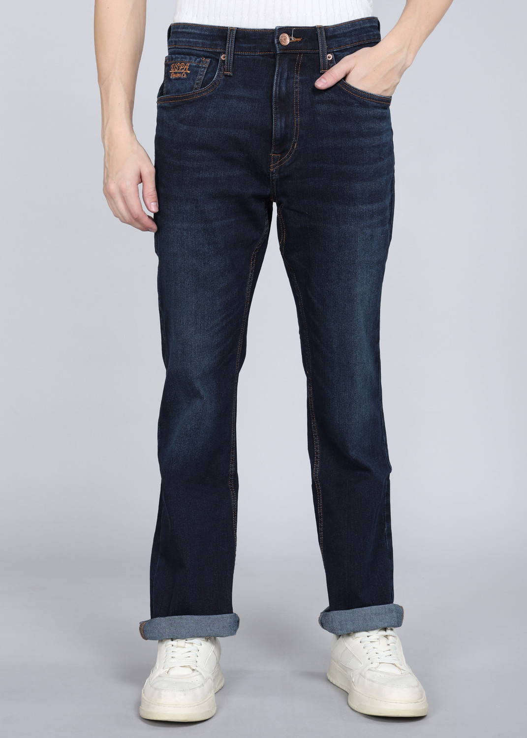 Image of U.S. Polo Assn. Denim Co. Regular Men Dark Blue Jeans