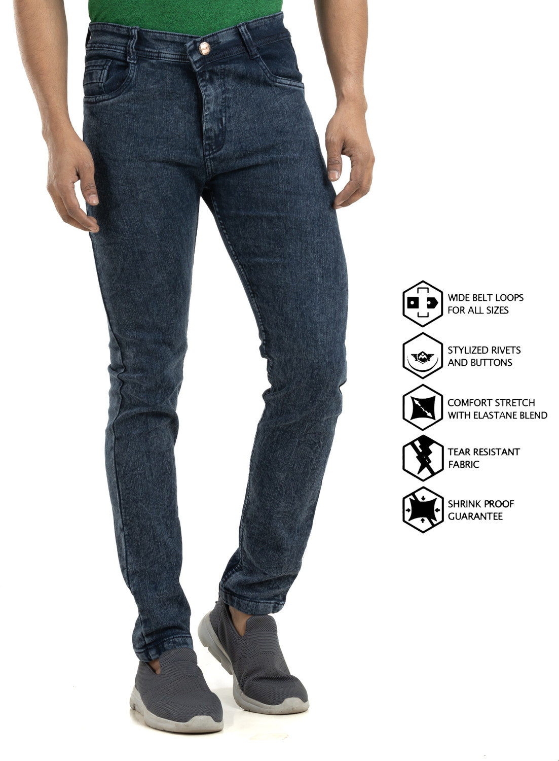 Image of METRONAUT Slim Men Dark Grey Jeans