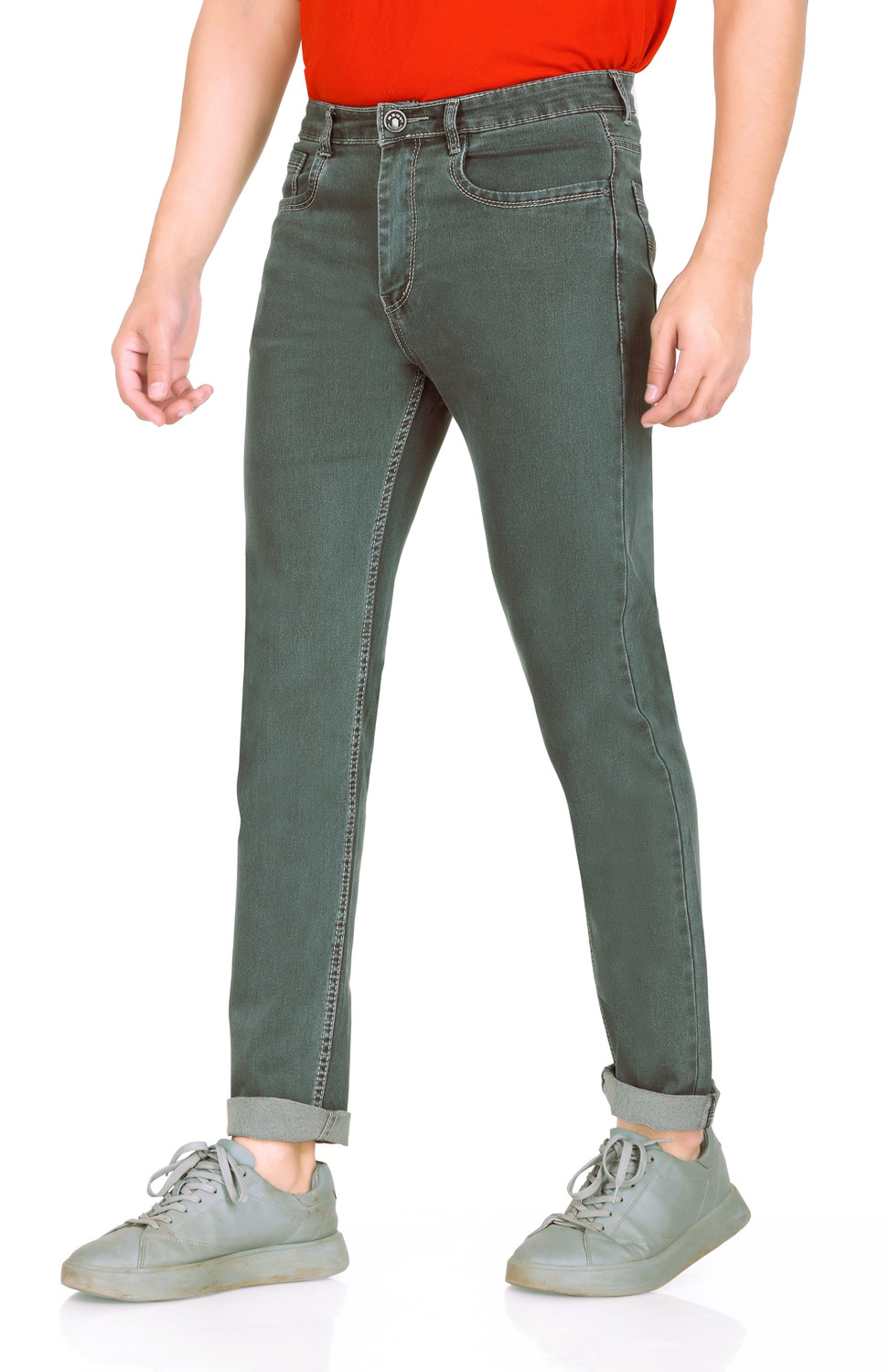 Image of REGY Slim Men Green Jeans