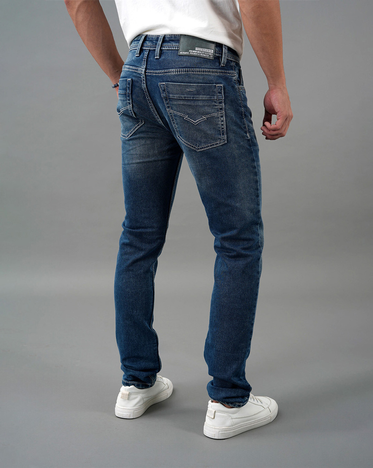 Image of ROOKIES Slim Men Dark Blue Jeans