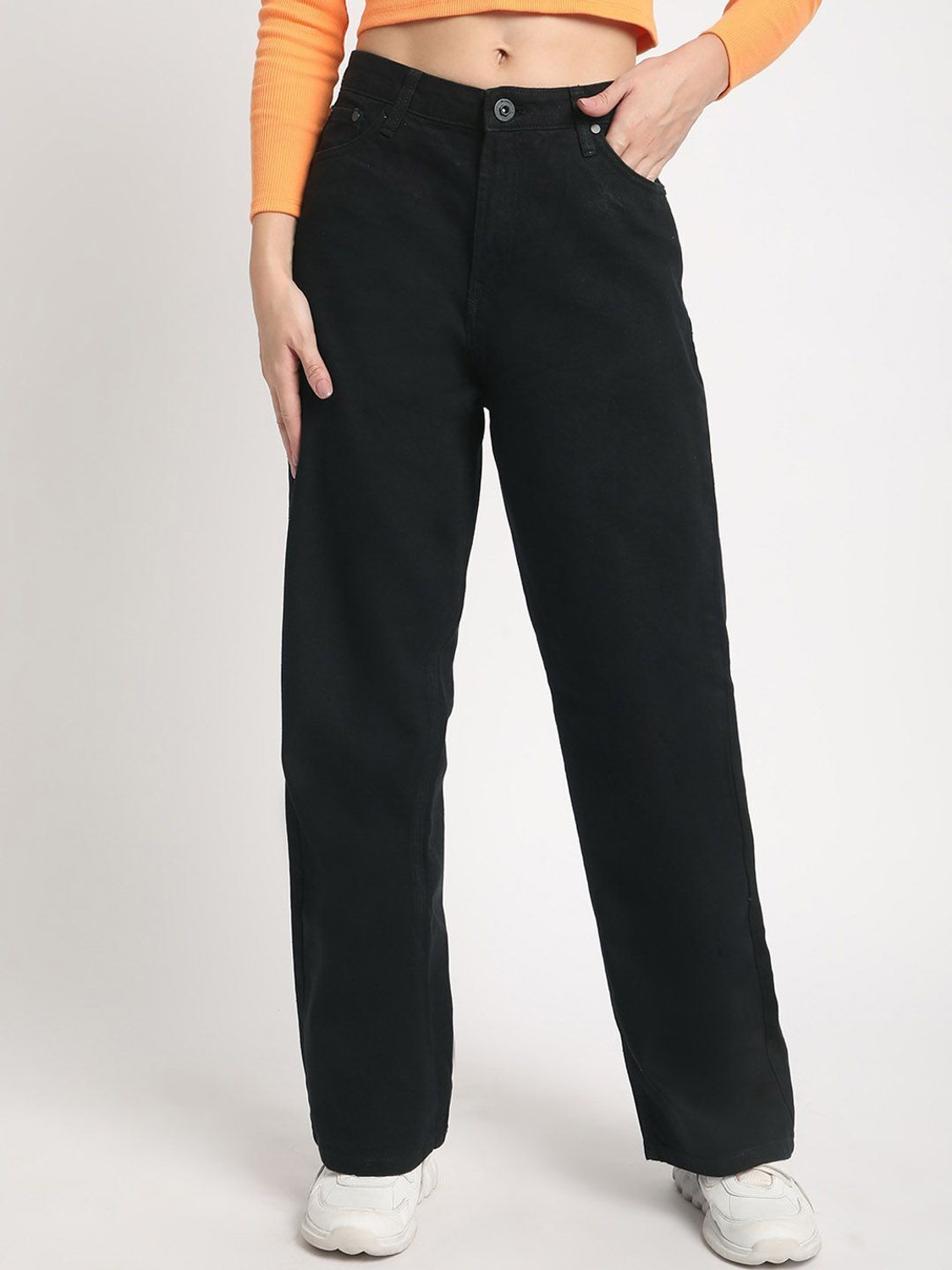 Image of Roadster Relaxed Fit Women Black Jeans