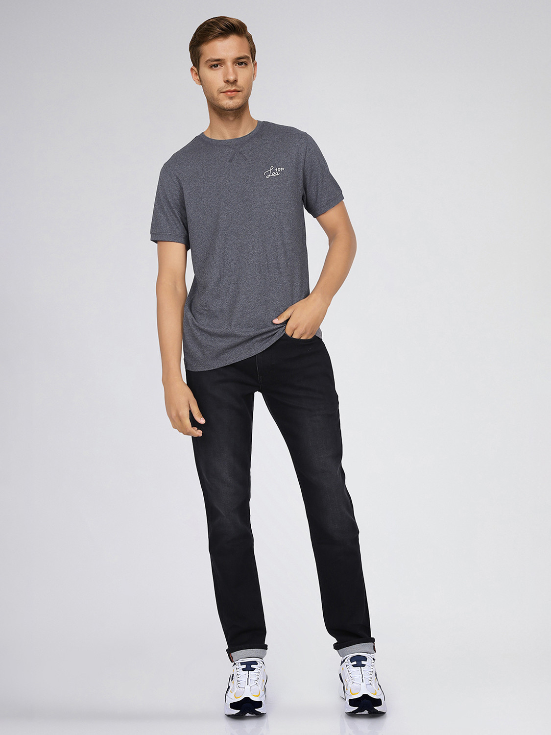 Image of LEE Slim Men Black Jeans