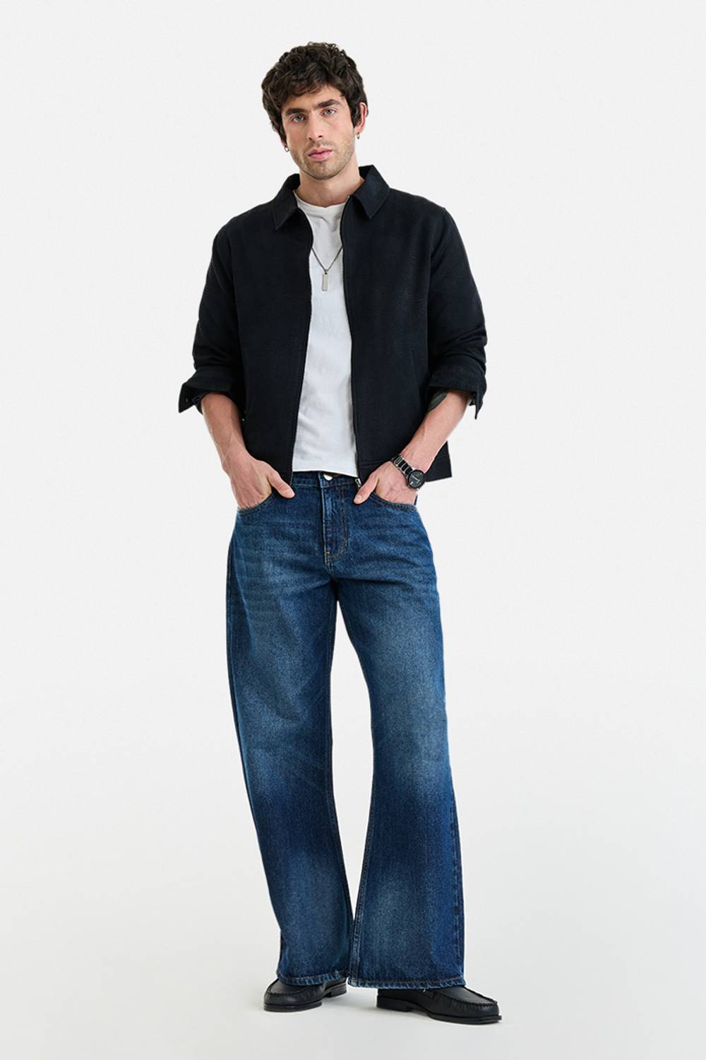 Snitch Flared Men Dark Blue Jeans - Image 2