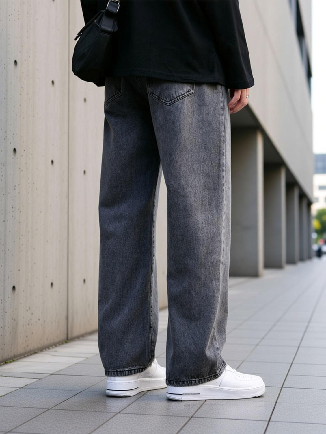 Image of SOUTHEE Straight Fit Men Grey Jeans