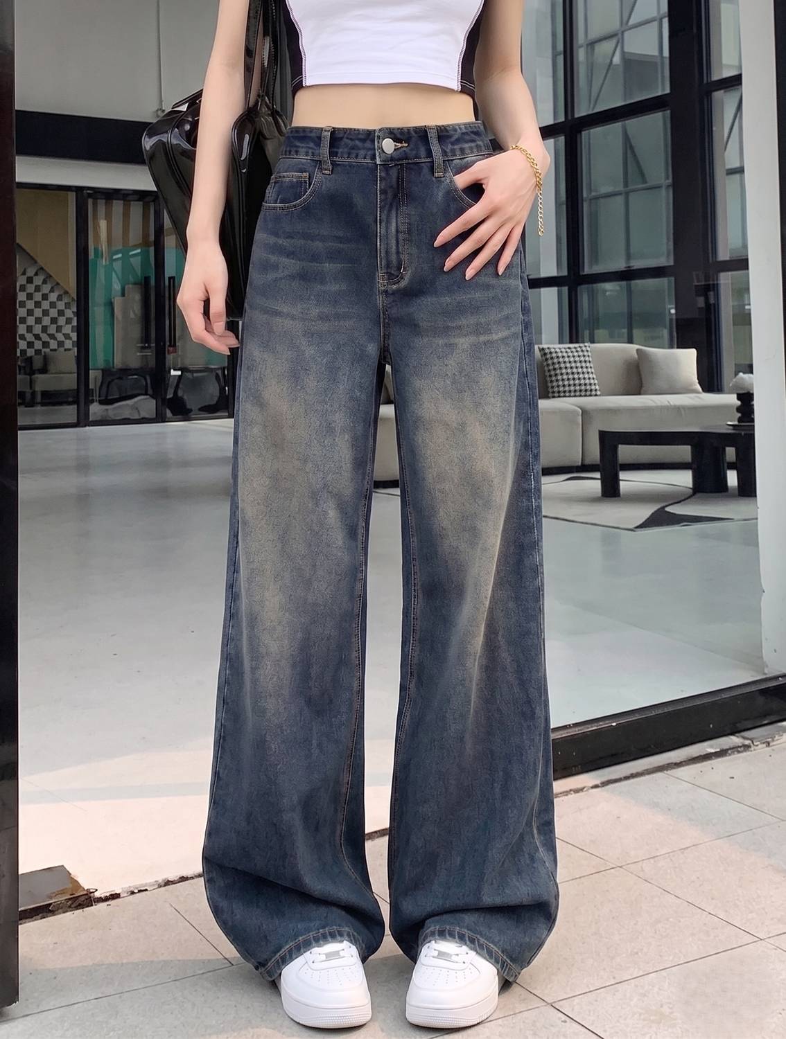 zayla Wide Leg Women Blue Jeans