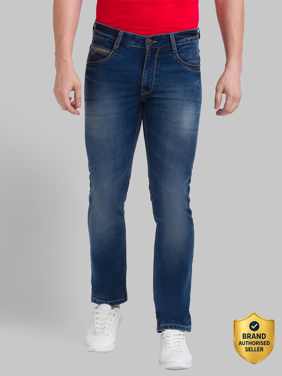 Image of PARX Tapered Fit Men Dark Blue Jeans