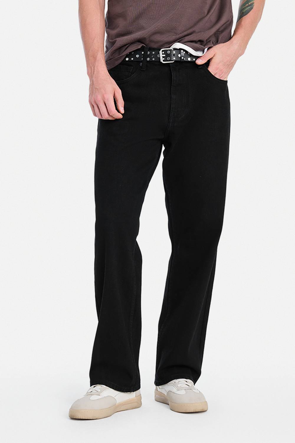 Snitch Black Straight Fit Men Jeans - Image 1