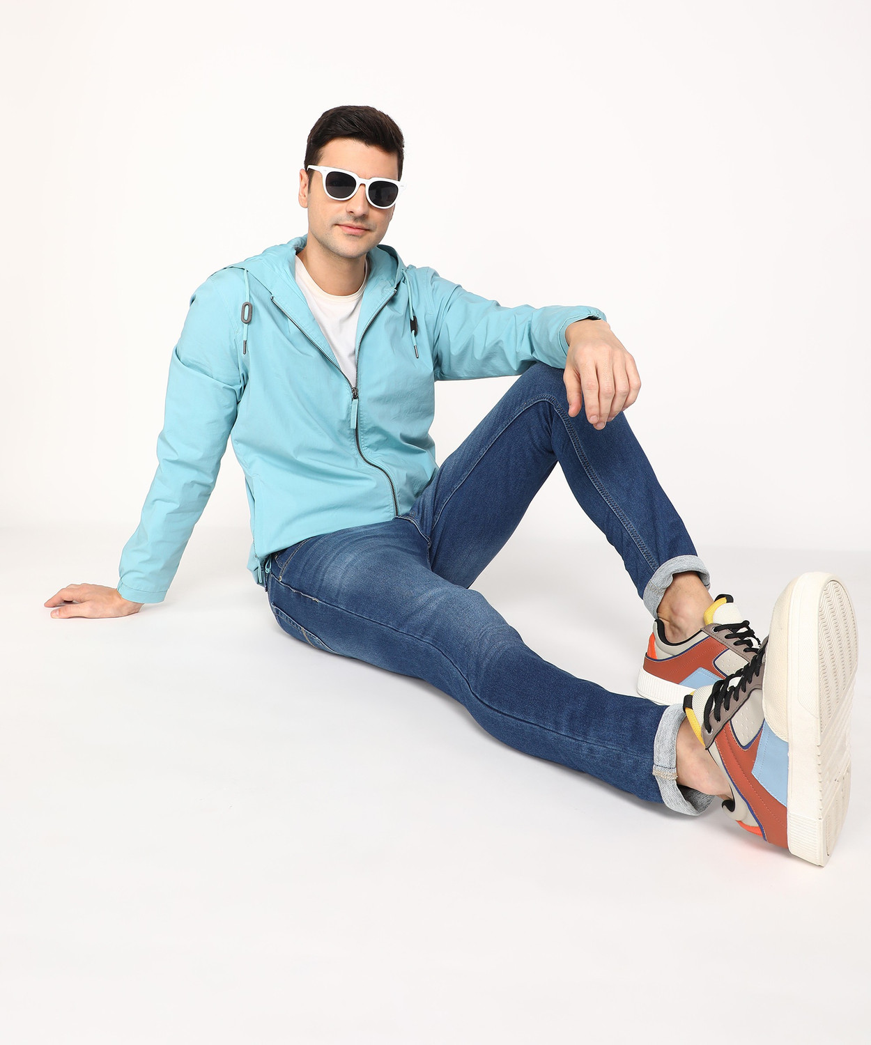 Image of Spykar Super Skinny Men Light Blue Jeans