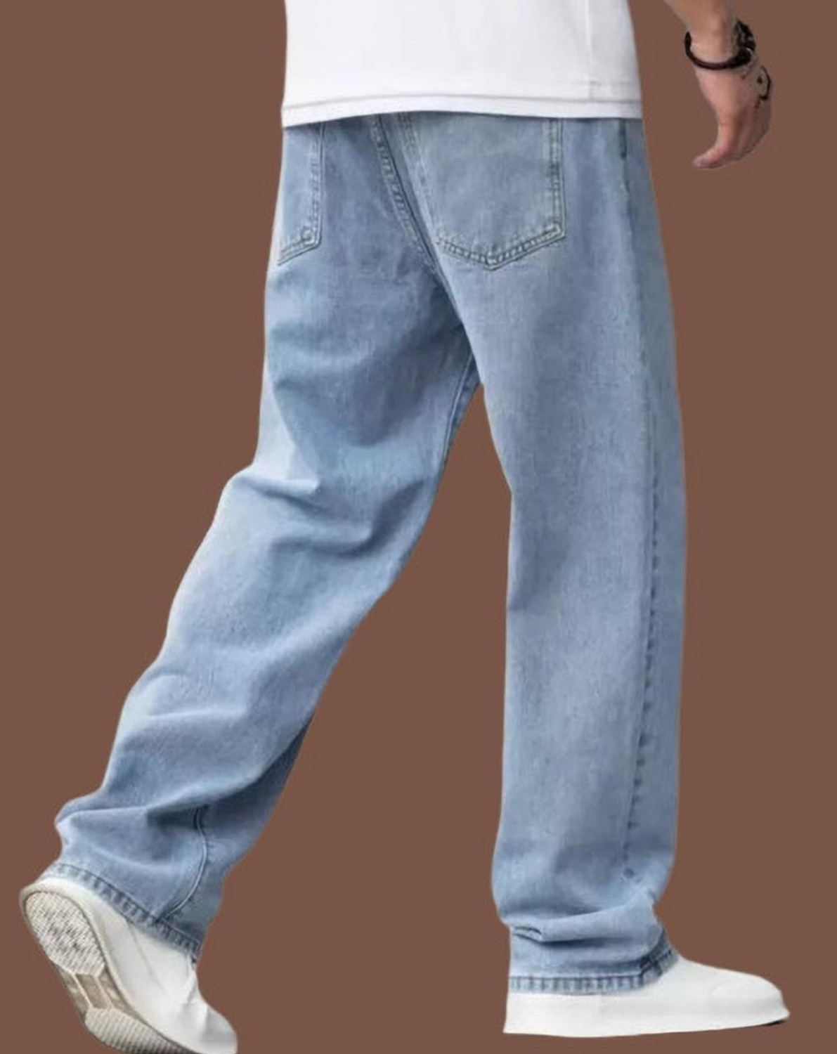 Image of FLAYING Boyfriend Men Blue Jeans