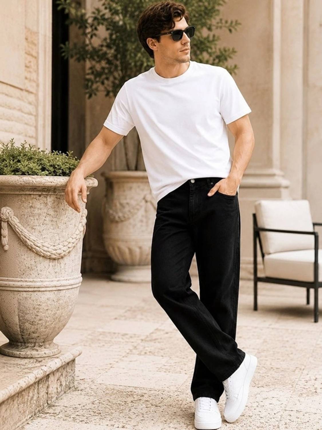 Azurettire Straight Fit Men Black Jeans - Image 5