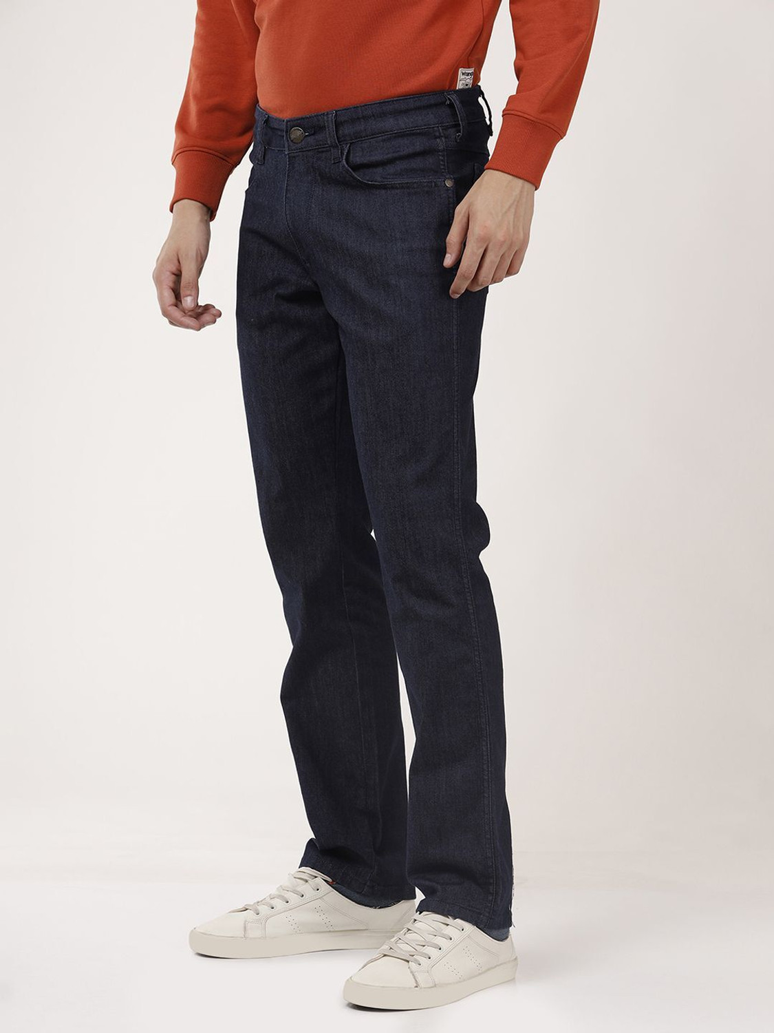 Image of Wrangler Regular Men Blue Jeans