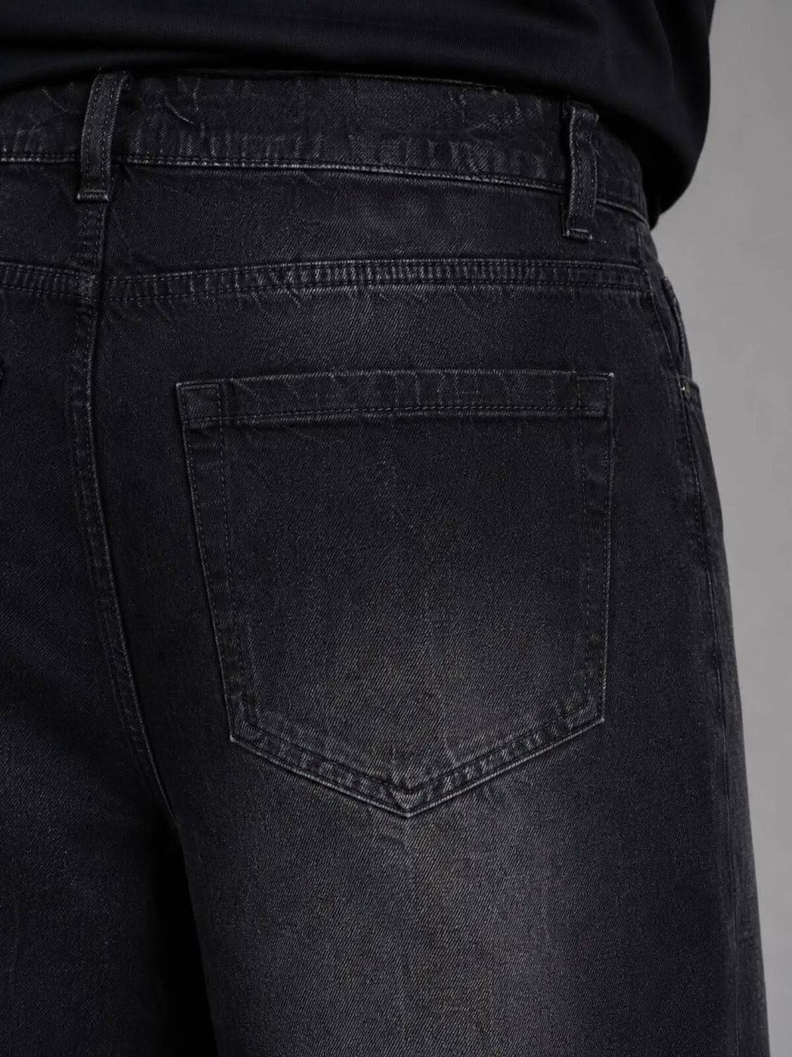 DENWOX Straight Fit Men Black Jeans - Image 4